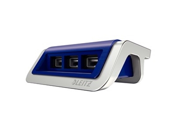 Oplader Power Leitz Style t/ mobile enheder 3-port Titan blå